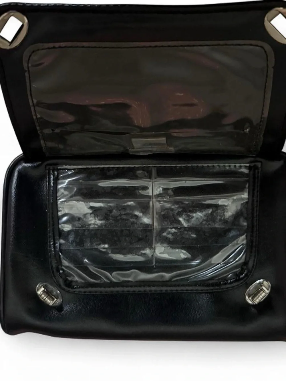 Classic Black Leather Women's Clutch